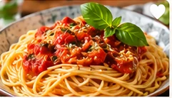 Nudeln mit Tomatensoße